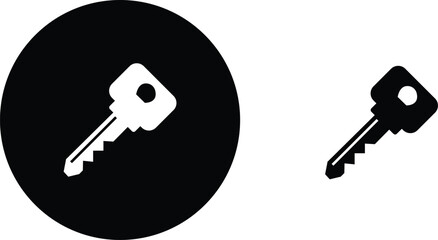 Key icon set. Key black flat and line vector collection isolated on transparent background. Key symbol in generic style. Access keys concept for house, room, office, unlock, safety, secret, door more