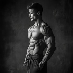 Physically fit man exercising to enhance his strength and overall fitness levels