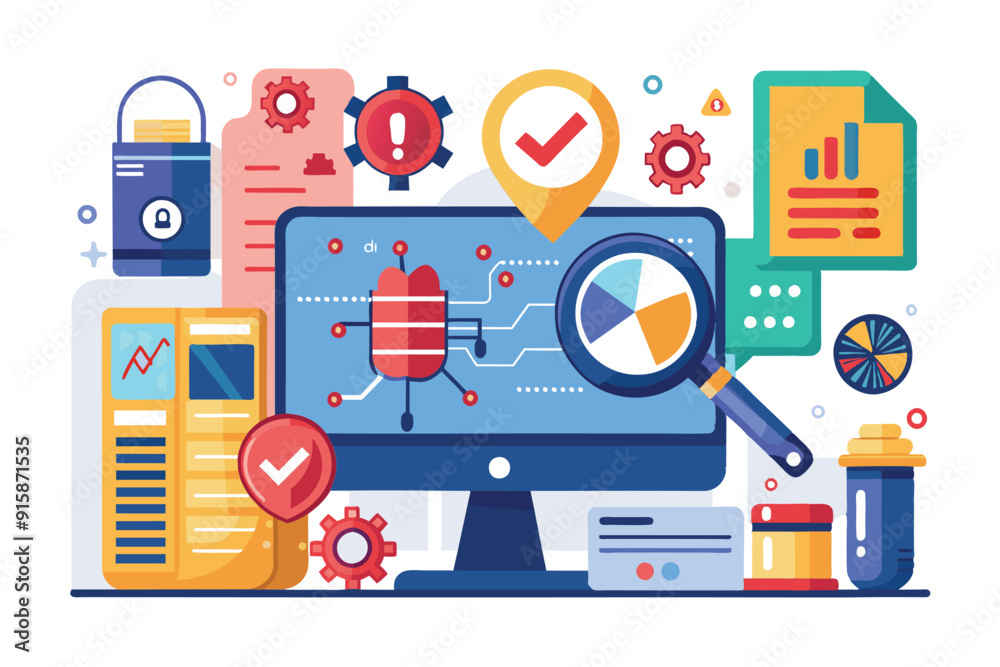 Aufkleber professionals assess software and hardware errors using visual data analysis tools and techniques du