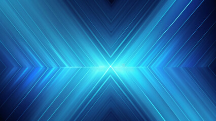 Fototapeta premium Blue geometric shape abstract technology background