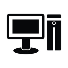computer, pc, desktop, cpu, monitor, computer pc desktop icon