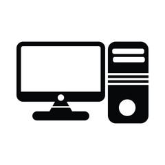computer, pc, desktop, cpu, monitor, computer pc desktop icon