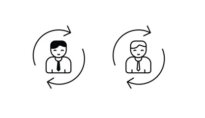 Staff icon design with white background stock illustration