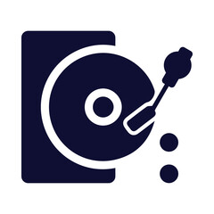 player, audio, media, music, dj turntable icon