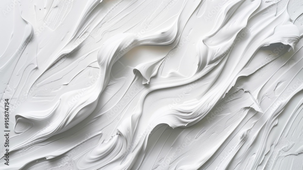 Poster A detailed view of white paint on a wall, ideal for interior design or DIY projects