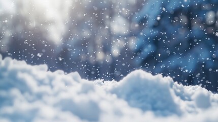 Naklejka premium Snowfall in Winter Wonderland