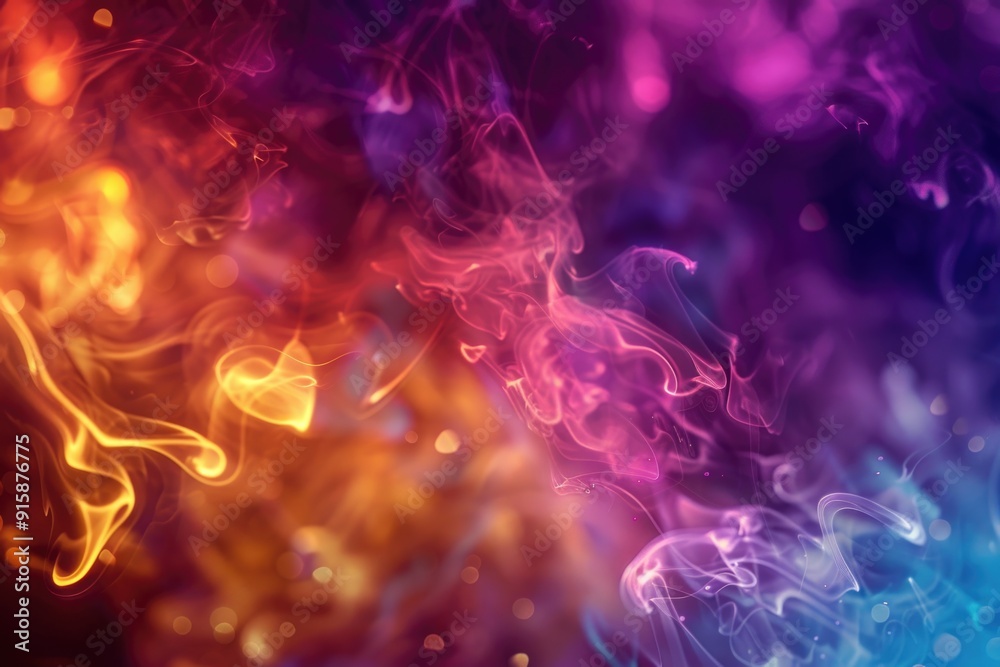 Poster a vibrant and smoky background, great for adding a pop of color to your design or illustration