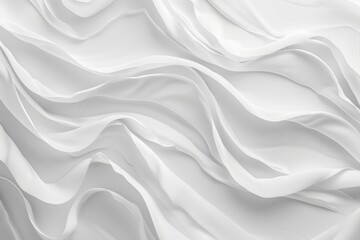 Obraz premium A detailed view of a white fabric featuring a wavy texture, suitable for use in designs related to the ocean or water