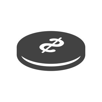recommend clip art: Dollar cents icon single coin, vector penny design element isolate.