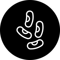 Beans Vector Line White Circle Black
