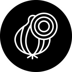 Onion Vector Line White Circle Black