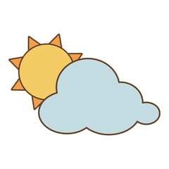 Sunny Flat Design Clipart