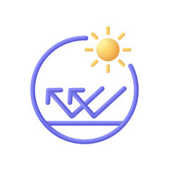 3D SPF Sun Ray Resistant Sunblock. Protect from uv radiation and SPF 50. Trendy and modern vector in 3d style