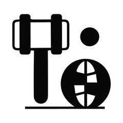 hammer, judge, time, hammer judge icon