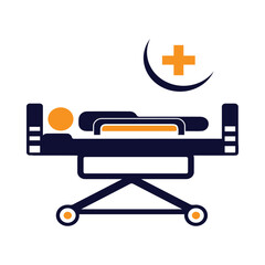 bed, hospital, patient, hospital bed, hospital patient bed icon