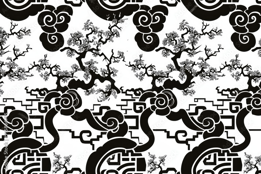 Poster a close-up shot of a unique pattern in shades of gray