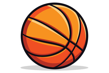 Fototapeta premium A colorful cartoon basketball illustration ideal for creating unique designs while engaging in sports-themed activities and projects