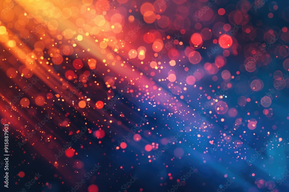 Poster A blurry image of a colorful background with abstract shapes and patterns