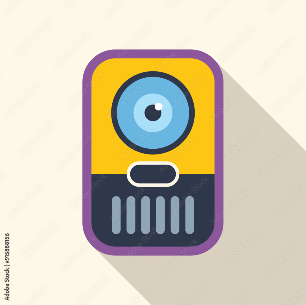Poster intercom system with a camera lens is used to communicate with visitors and grant access to a buildi