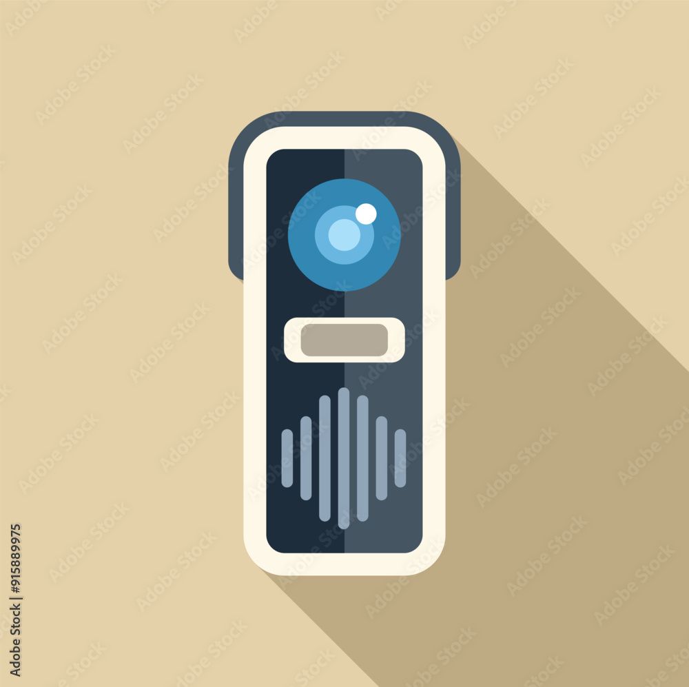 Poster modern intercom system with camera and speaker providing security and communication
