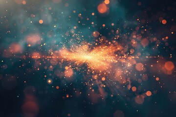 A blurred image of a distant galaxy