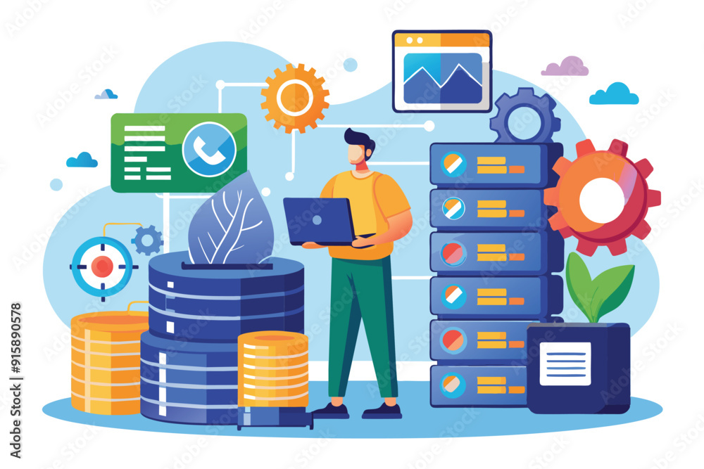 Poster a professional analyzes big data management concepts while utilizing backup services and techniques 