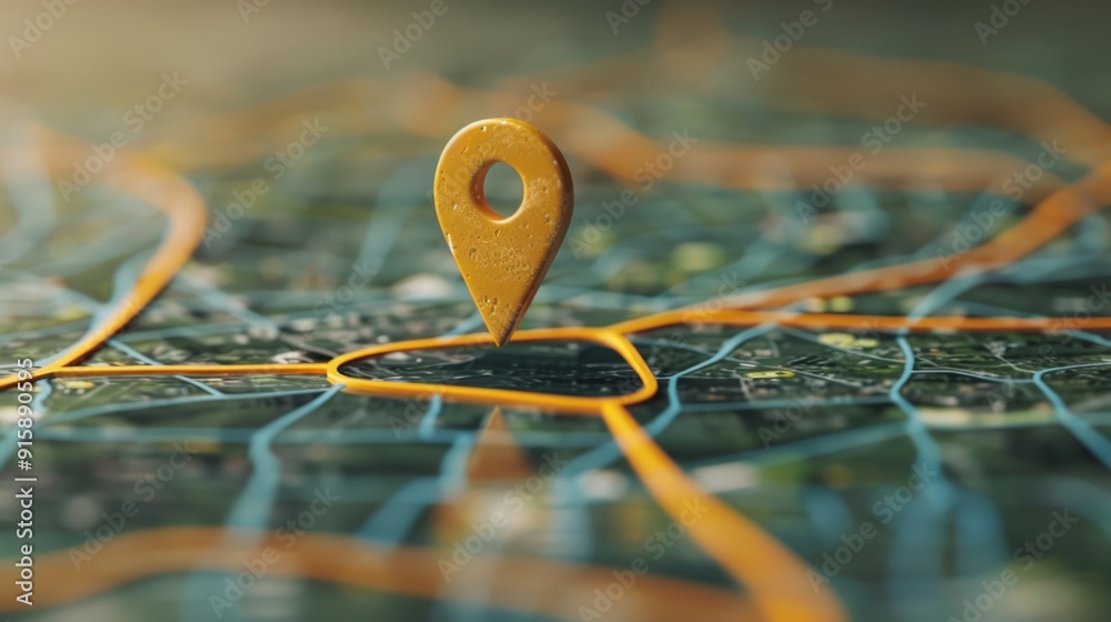 Poster Close-up view of a map pin