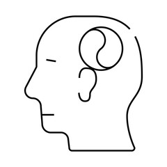 equilibrium psychology line icon vector. equilibrium psychology sign. isolated contour symbol black illustration