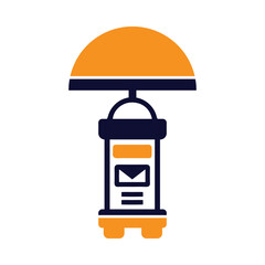 Fototapeta premium mail, envelope, postbox, letter, letterbox, mailbox postbox icon