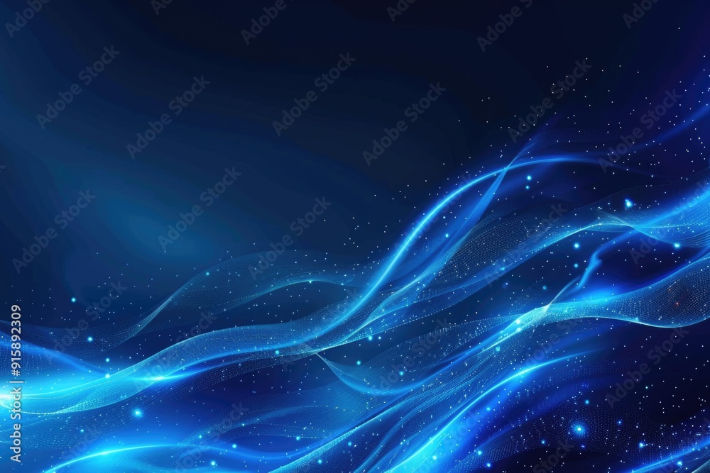 Poster A subtle depiction of ocean waves on a dark blue backdrop, great for use in abstract or atmospheric designs