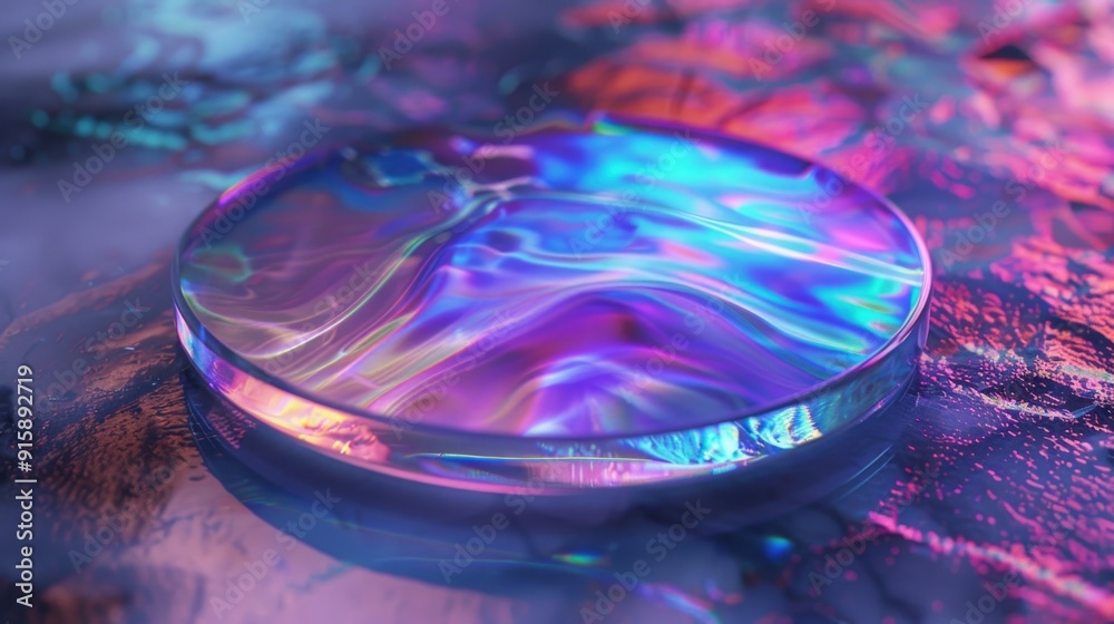 Poster close-up of a vibrant object on a flat surface, ideal for illustrations and designs