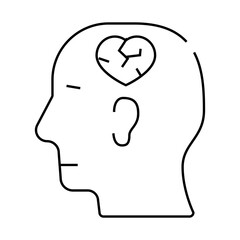 relationship psychology line icon vector. relationship psychology sign. isolated contour symbol black illustration