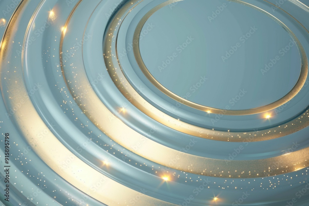 Poster A bright and colorful circular design with multiple lights on it