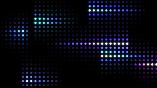 abstract background animation of big dots pattern beams moving across screen frame