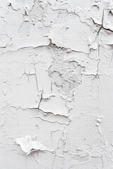 Obraz premium A close-up shot of a white wall with peeling paint