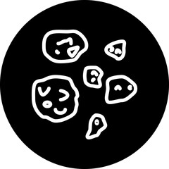 Asteroids Vector Line White Circle Black