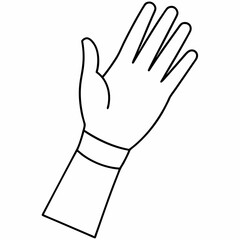 human hands line art  Silhouette Vector illustration