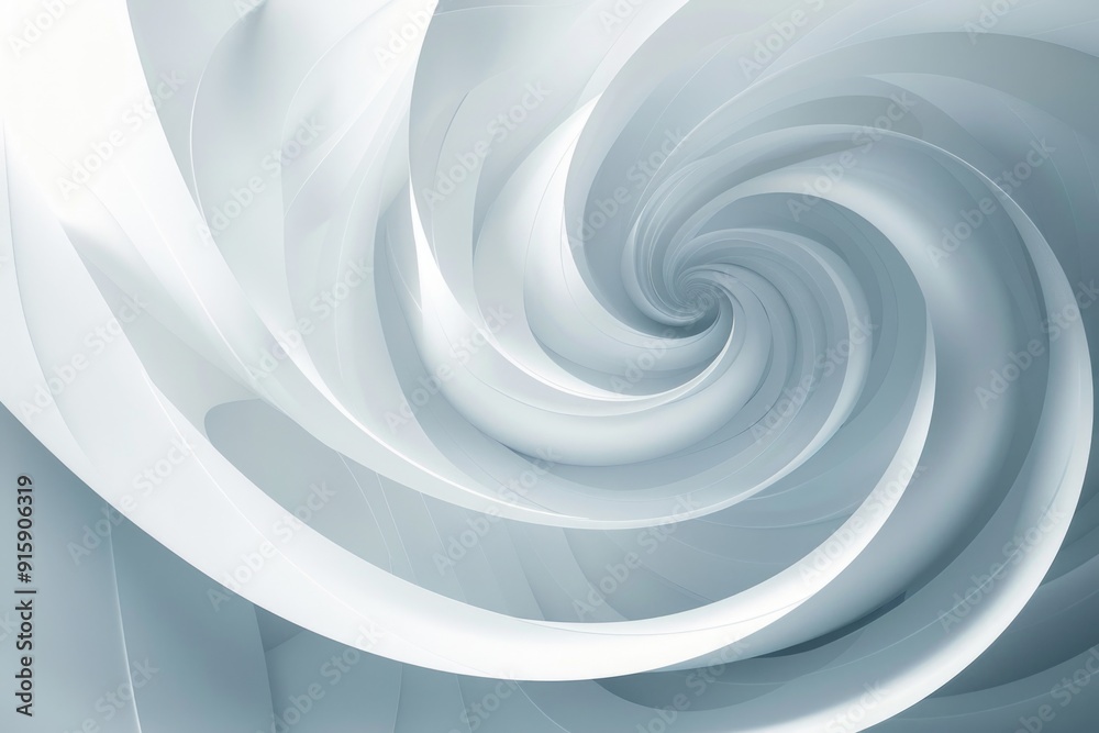 Poster A spiral design element on a pure white background suitable for various uses