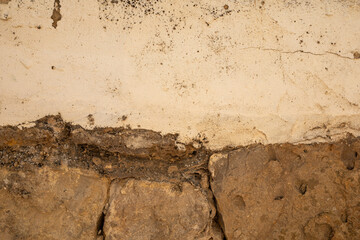 The texture of time a wall weathered by years