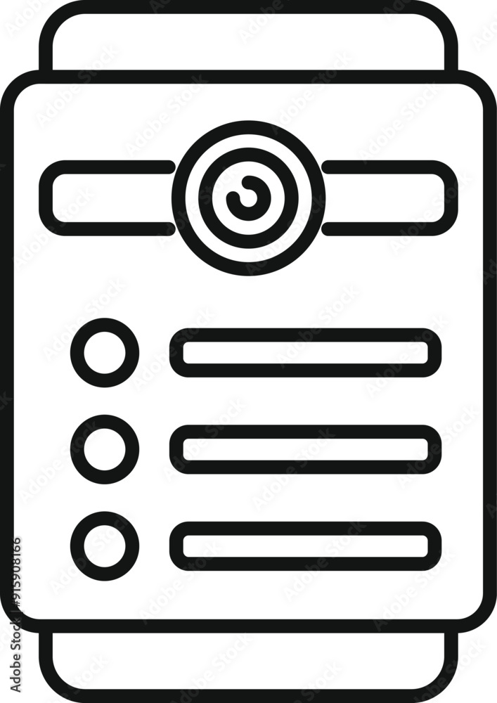 Poster modern intercom system with a camera and buttons is being displayed, highlighting advanced security 