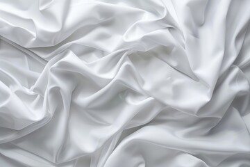Obraz premium A close-up view of a white bed sheet, suitable for use in interior design, fashion, or lifestyle photography