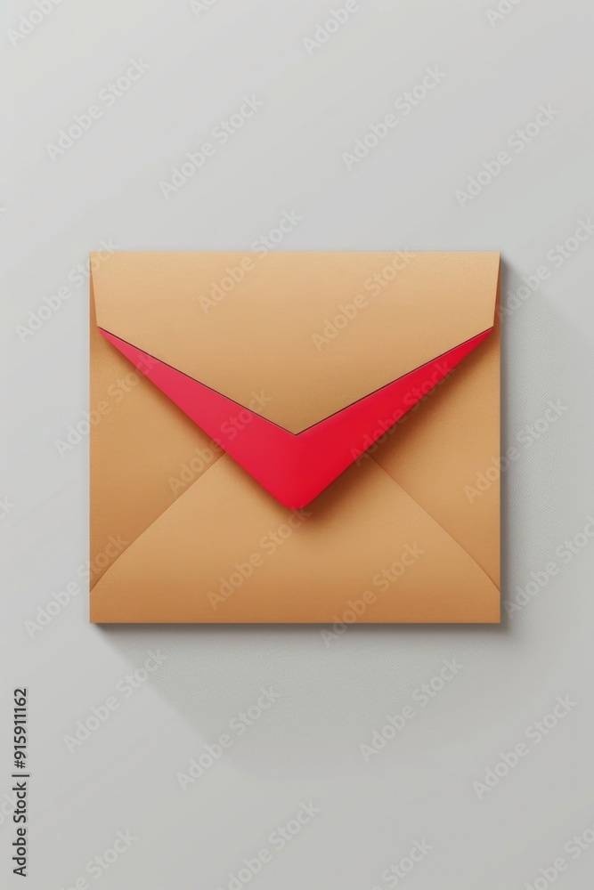 Poster an open envelope with a bright red arrow sticking out, suggesting importance or urgency