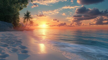 sunset over the ocean