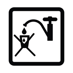 no drinking water, water, tap, water tap, not drinking water sign icon