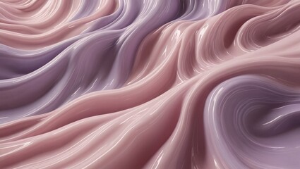 Fototapeta premium Translucent Waves Fluid Pink and Lavender Organic Pattern