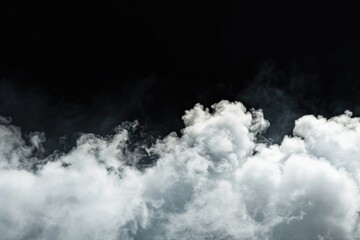 Obraz premium A commercial airliner soaring through a thick cloud of smoke, with a fiery background