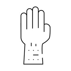 allergic reaction test line icon vector. allergic reaction test sign. isolated contour symbol black illustration