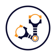 engine, equipment, machine parts, piston icon