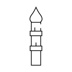 Fototapeta premium minaret tower line icon vector. minaret tower sign. isolated contour symbol black illustration