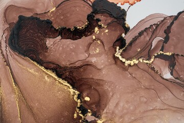 Original artwork photo of marble ink abstract art. High resolution photograph from exemplary original painting. Abstract painting was painted on HQ paper texture to create smooth marbling pattern.